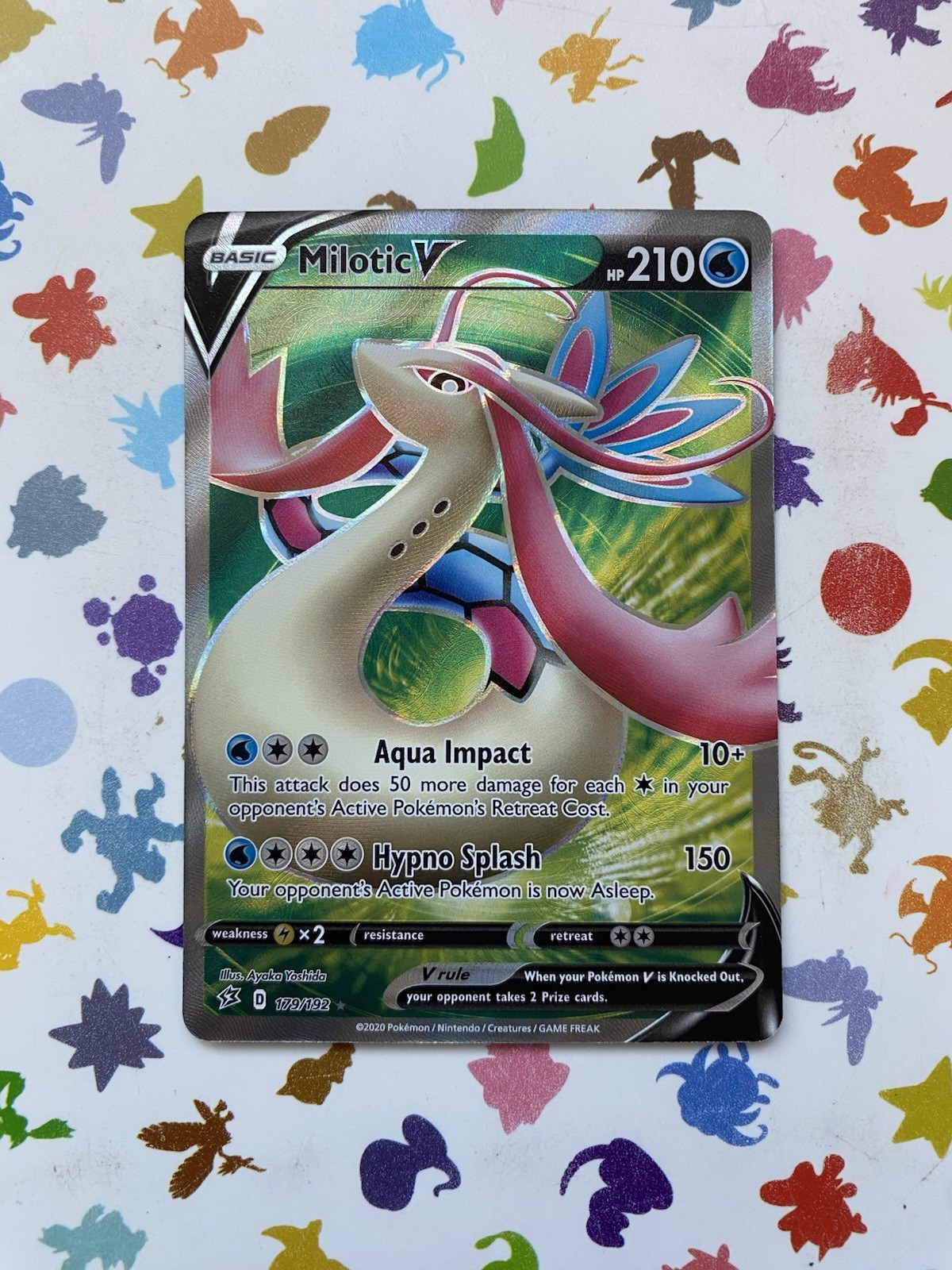 Milotic V (Full Art) 179/192 Swsh02: Rebel Clash Holo READ DESCRIPTION 🍀