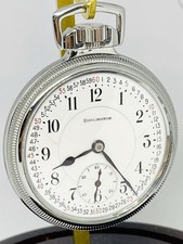 Stunning 1928 Illinois 16S 21J Gr 107 Burlington Mainliner Display Pocket Watch