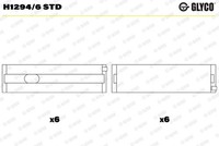 Glyco Kurbelwellenlager H1294/6 STD FüR VW