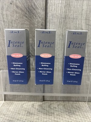 IBD LED/UV Intense Seal UV Gel No Cleanse Top Coat 0.5oz/15ml 60505 LOT Of 3