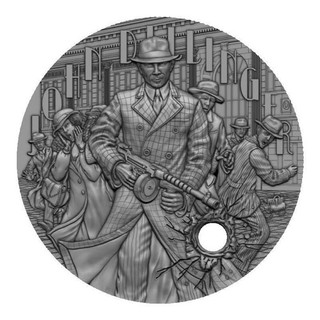 Niue 2022 Gangsters Series John Dillinger 2 oz Silver Coin (500 Mintage)