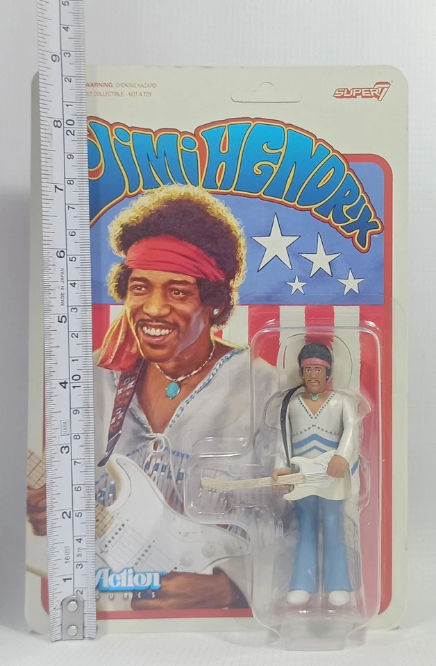 FIGURA DE ACCIÓN SUPER7 ReAction JIMI HENDRIX 1969 FESTIVAL DE MÚSICA 3,75"" MOSC Foto 2 de 4