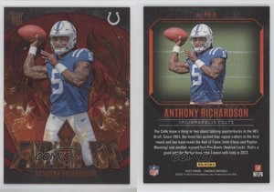 2023 Panini Phoenix Fired Up Red /199 Anthony Richardson #FU-6 Rookie RC