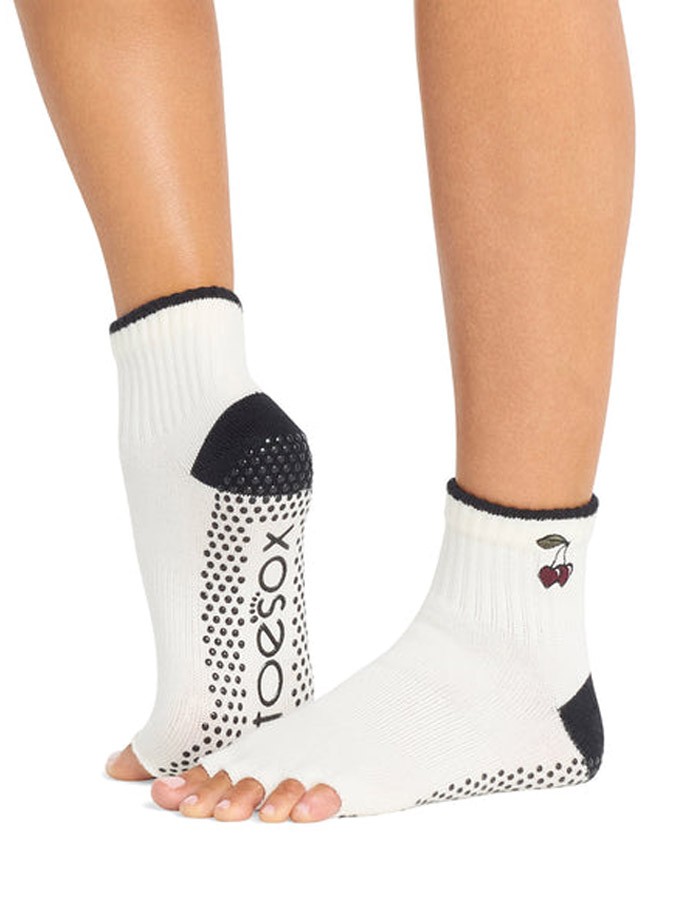 ToeSox Melody Half Toe Yoga Socks Grip Crew Yoga Pilates Dancing Sport