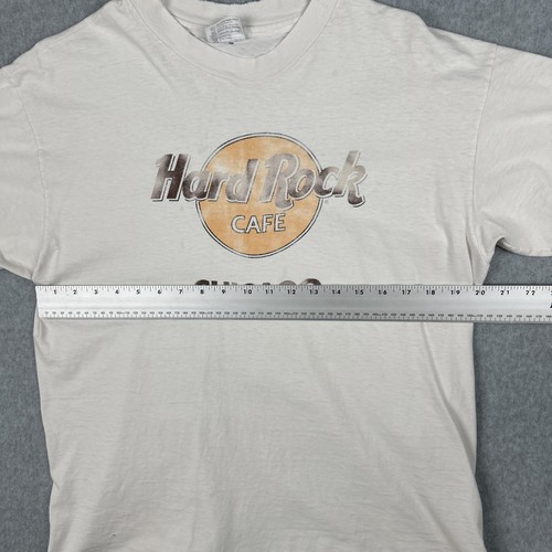 Vtg Hanes Beefy-T XL White Single Stitch Shirt Hard Rock Cafe Chicago USA Made - Picture 11 of 20