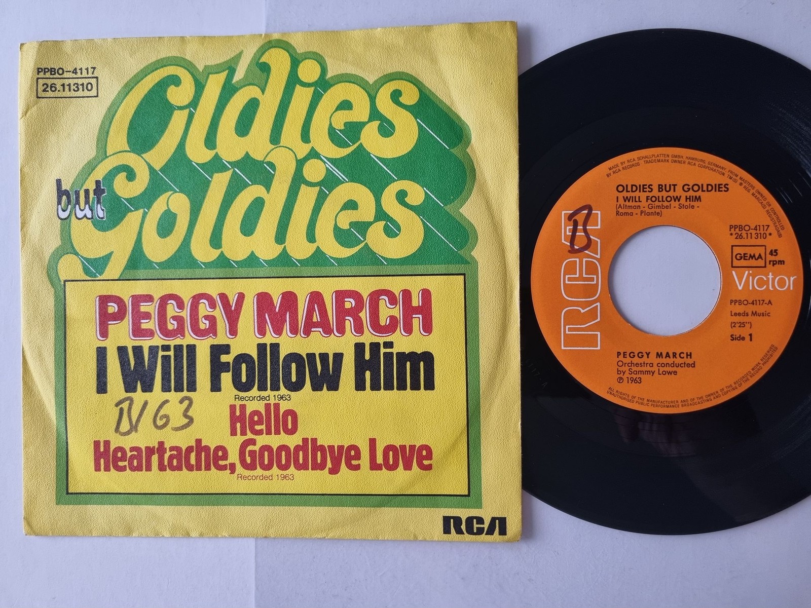 Peggy March - I Will Follow Him 7'' Vinyl Germany