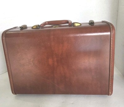 1950s Samsonite Shwayder Bros Suitcase Overnighter Style 4915  Saddle Brown 