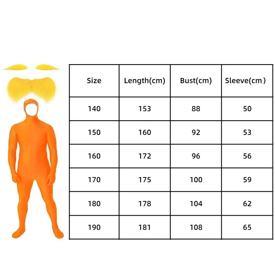 Niños Adultos Dr. Seuss El Lorax Disfraz Morph Body Bigote Libro Semana Foto 2 de 4