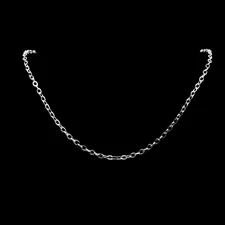 Polished Surgical Stainless Steel 2mm Flat Cable Chain Necklace