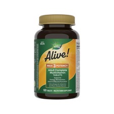 Nature's Way Alive Max3 Potency Daily Multivitamin, Methylated B12  Folate