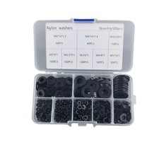 Quality Black Plastic Flat Washers Set of 500 Suitable for Various Uses
