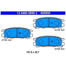 Satz Bremsbeläge Bremsklötze hinten für Subaru Impreza GC GFC GF 24452357