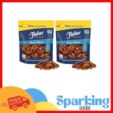 24oz High-Quality Unsalted Raw Pecan Halves for Cooking Snacking - Pack of 2