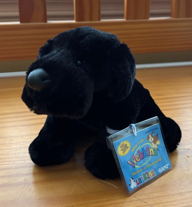 Ganz Webkinz Lil'Kinz HS136 Black Lab Dog Plush Stuffed NEW  Sealed Play code
