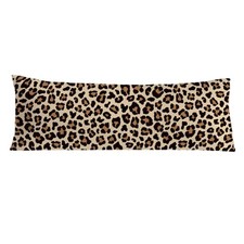 Trendy Leopard Print 20x54 Body Pillow Cover, Cheetah Print Room Decor, Girly...