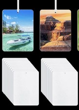 Set of 30 Rectangle Sublimation Air Freshener Blanks 100% Polyester Felt & Bags