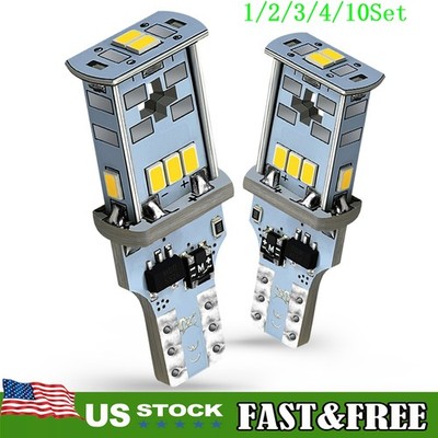 CANbus Error Free T15 W16W LED Reverse Backup Light Bulb Kit 6500K White 1~10Set