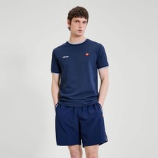 Image of Ellesse Mens T-Shirt 'Live Forever' Belvider Retro Britpop Tee Navy