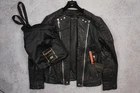 NEW BALMAIN H&M leather rider jacket biker jacket black size EUR 50 US40R US 40