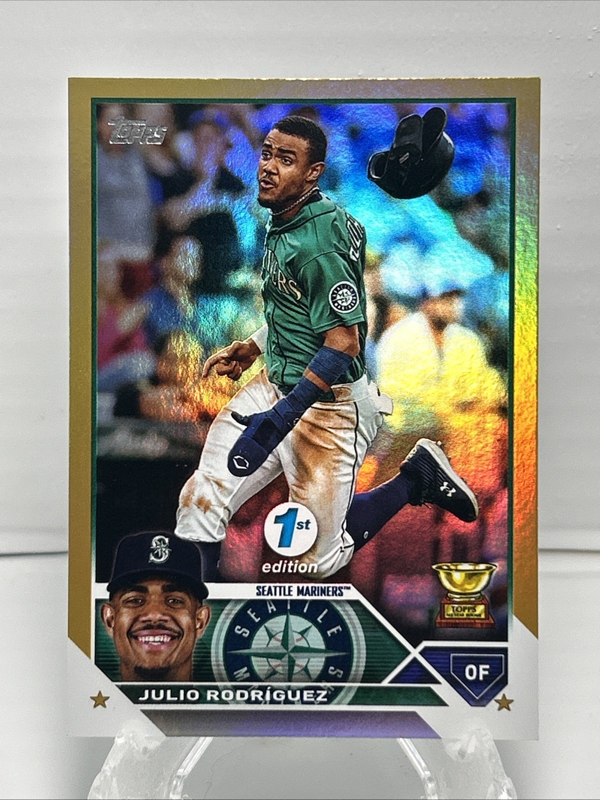 2023 Topps Series 1 1st Edition - Julio Rodriguez #330 Gold Foil