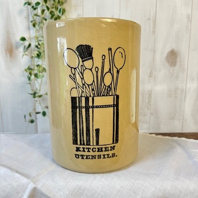 Vintage Pearsons of Chesterfield Küchenutensilien Glas Topf. Steinzeug 70er Jahre