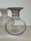 VTG Blenko Art Glass Vase Spiral Swirl Neck Hand-Blown 7inch
