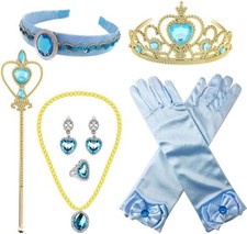6Pcs Princess Jasmine Costume Dress up for Girls Arabian Princess Jasmine Cos...