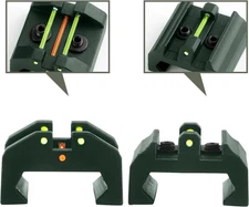Low Baseline Fiber Optic Sight Front and Rear Green-T1 