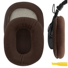 Geekria Velour Ear Pads for Sony MDR-7506 Headphones Brown