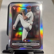 2026 Bowman Chrome Chase Burns RC Red Rookie Variation Refractor #3 Reds