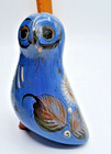 Tonala Mexico Folk Art Pottery Blue Bird Hand Painted Figurine  7” Vintage — photo 8