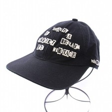 Valentino Garavani Montage 6 Panel Cap Hat Logo Embroidery 58cm Black