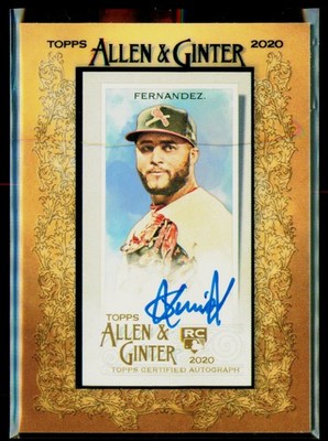2020 Topps Allen & Ginter #MA-JF - Junior Fernandez - Mini Framed Baseball Auto