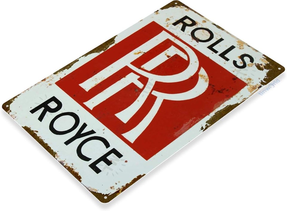 Registration Sign R Rolls Royce RR Tin Metal Signs Home Décor 8x12 Inch Art Auto Engine ...