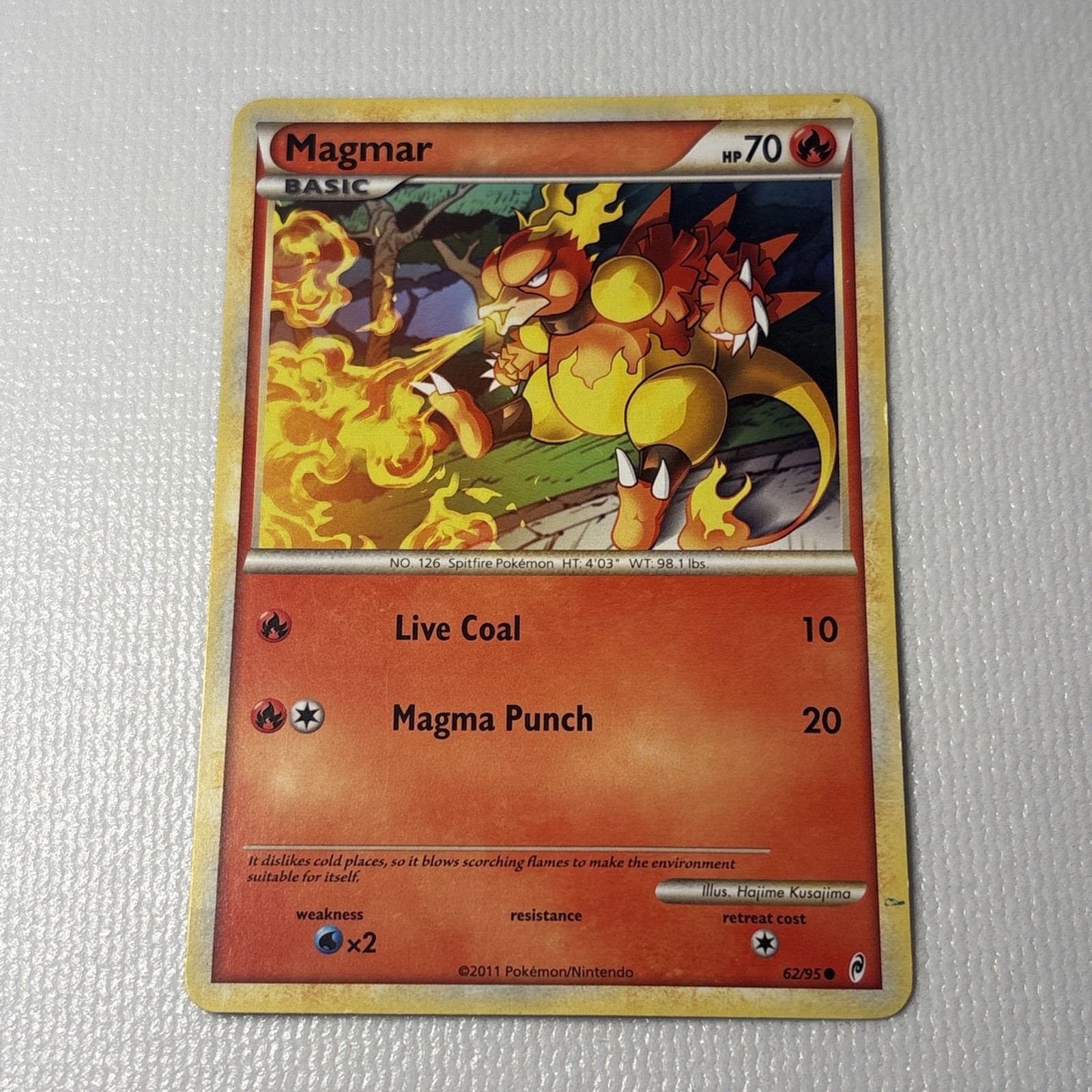 Magmar 62/95 Call of Legends 2011 Pokemon Card