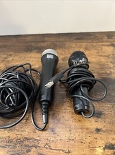 Lot of 2 Logitech Rock Band Wired USB Microphones Black