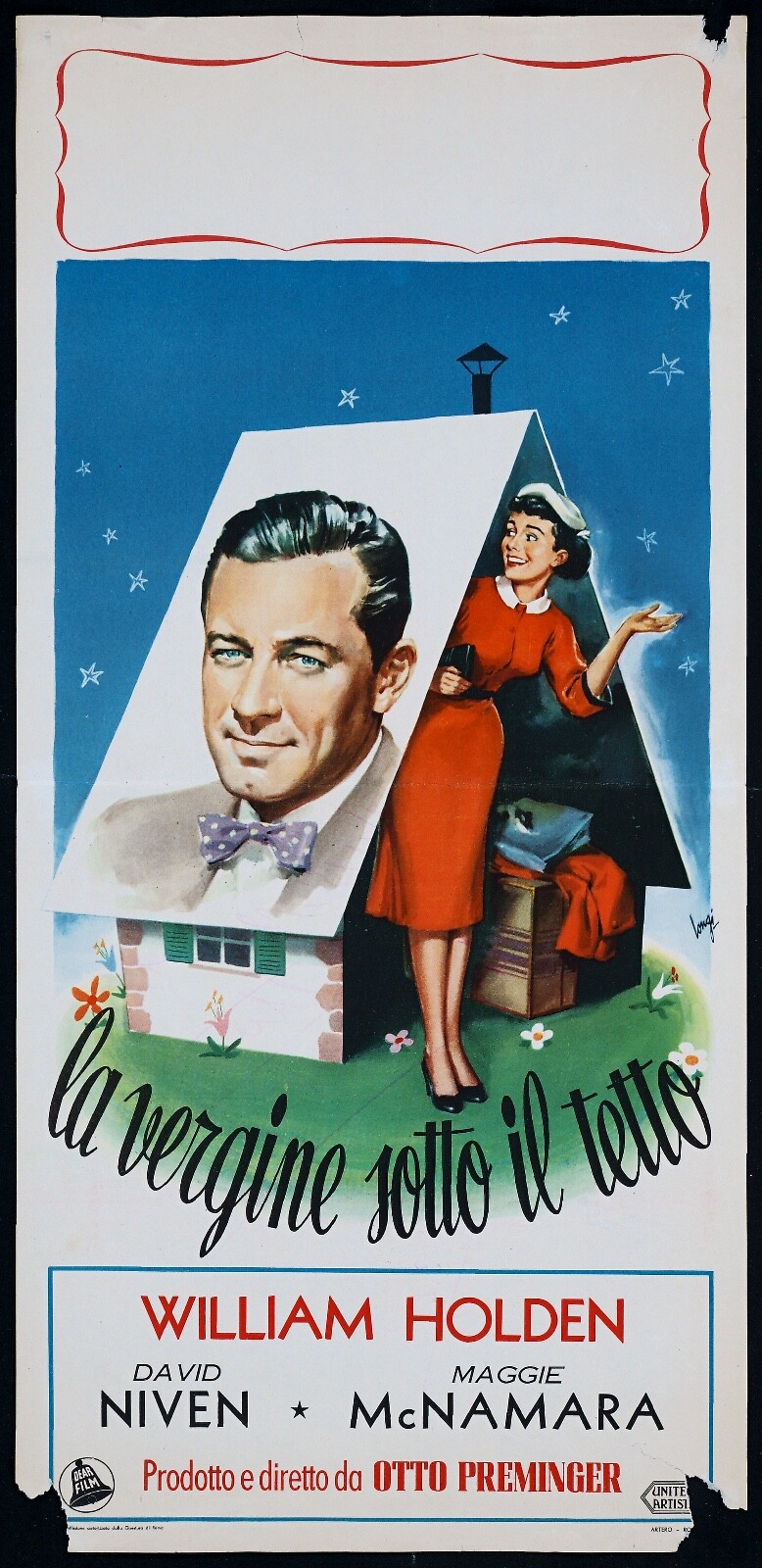 Locandina originale film Il tetto (1956) - Regia di Vittorio De Sica