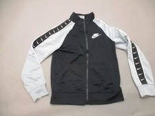 NIKE Size 6-7 YRS Boys Black Full Zip High Neck Pocket Slim Athletic Jacket 578