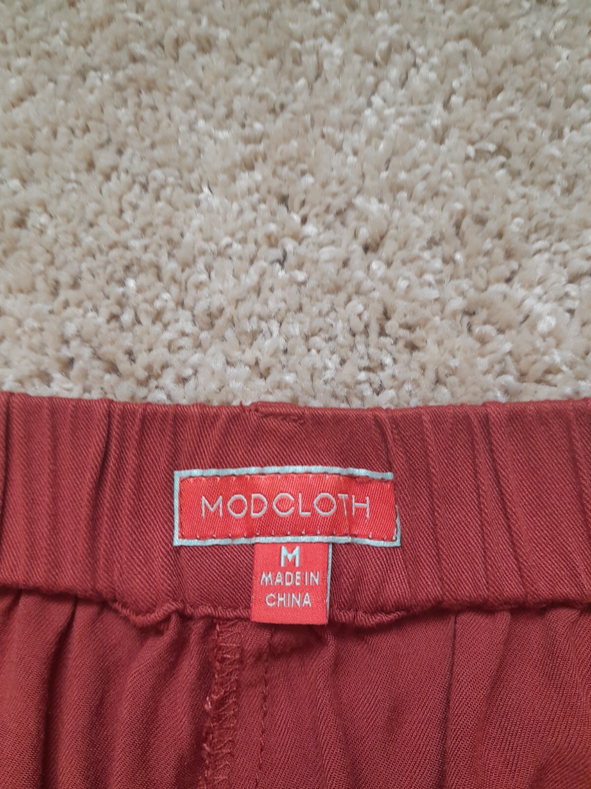 Modcloth pull on pants rust lightweight tapered w… - image 3