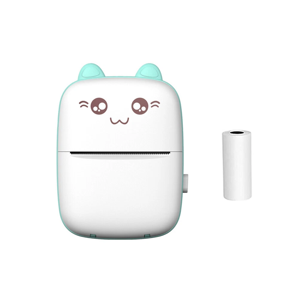 Portable Mini Bluetooth Thermal Printer with 6 Photo Rolls Wireless Pocket-Sized