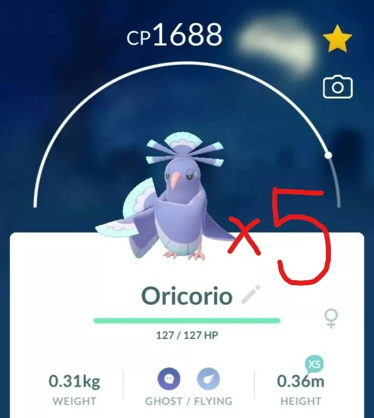 Pokémon Go TRADE x5 Sensu Oricorio - CHANCE LUCKY !!