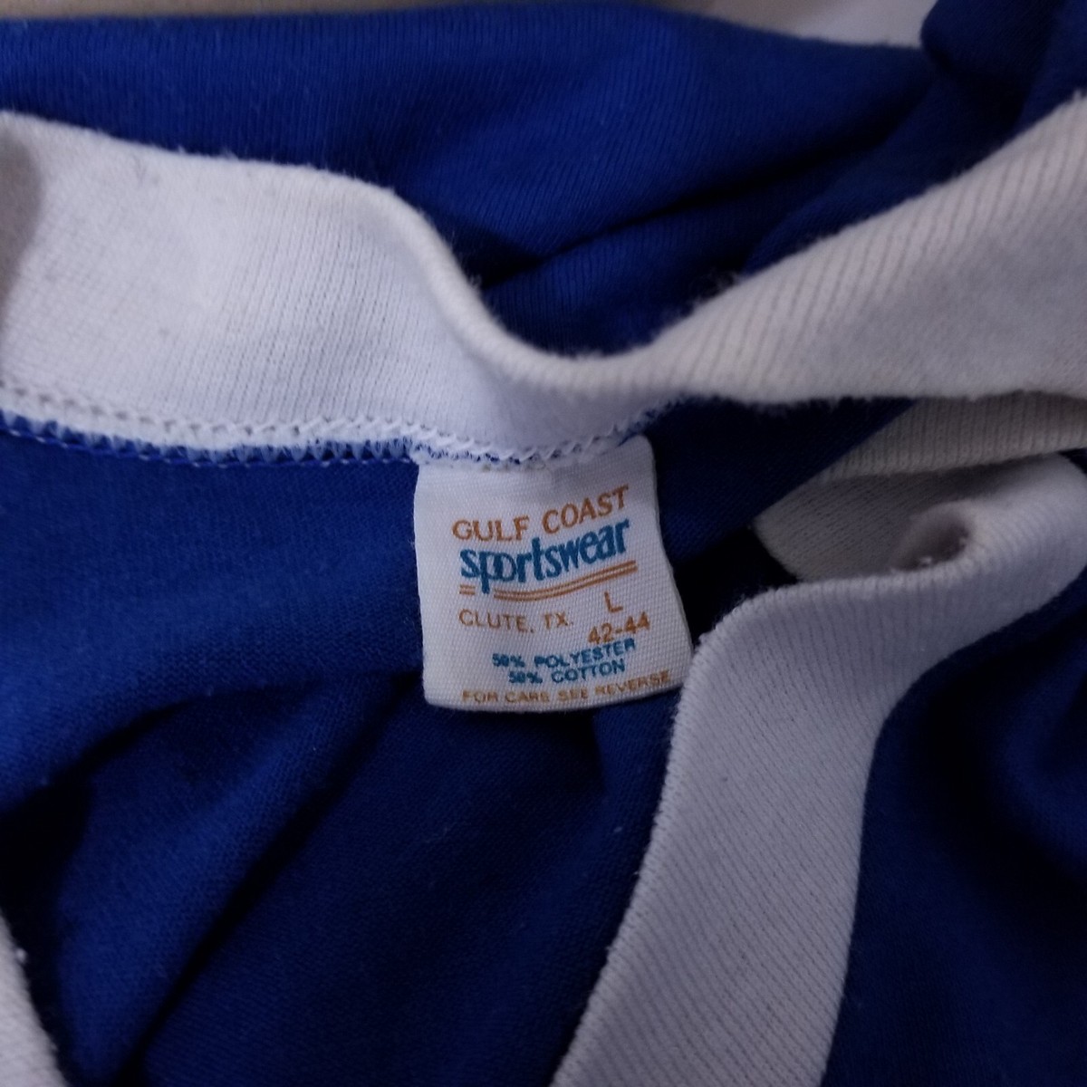 ☆hinahalunano☆【GULFCOAST SPORTSWEAR】 Vintage Gulf Coast Sportswear T Shirt Raglan Single Stitch V