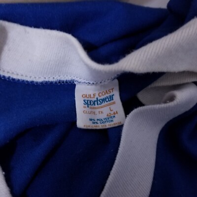 ☆hinahalunano☆【GULFCOAST SPORTSWEAR】 Vintage Gulf Coast Sportswear T Shirt Raglan Single Stitch V