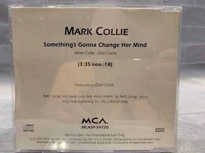 Something's Gonna Change Her Mind by Mark Collie (CD, PROMO Single)
