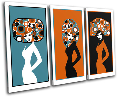 Fashion Retro Vector Illustration TREBLE Leinwand Wand Kunst Bild drucken