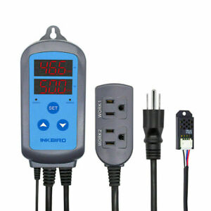 Inkbird Pre-wired Digital Humidity Controller IHC-200 Humidistat Hygrometer 110v 