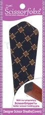 SCISSORFOBZ Designer Scissors Sheath Cover Single large Browns Floral Diamonds