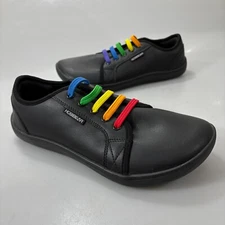 Hobibear 41EU 9.5 Ivy Minimalist Barefoot Shoes Waterproof Black Gay Pride Laces