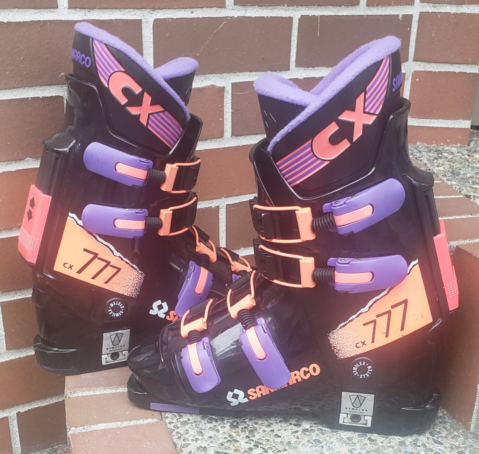 San Marco Ski Boot CX777 Downhill size 2526.5 SYMFLEX SYSTEM vtg RETRO