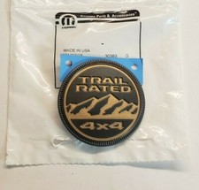New 2021-2024 Jeep 392 Bronze Black Trail Rated Fender Emblem Badgeoem Mopar